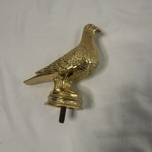 Vintage Finial Duck Pigeon Dove Racing Bird Gold Brass Screw Topper Award Figure